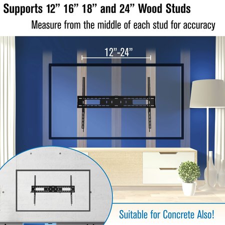 Promounts Flat TV Wall Mount for TVs 60 in. - 110 in. Up to 300 lbs UF-PRO400